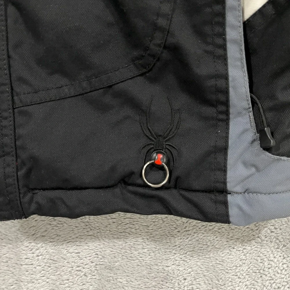 Vintage‎ Spyder Ski XT Jacket Youth 12 Insulated Black Gray Retro 90s Waterproof